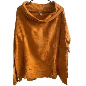 Free People Shirt Women's S Canyon Moon Juicy Long Thermal Oversized Split Back